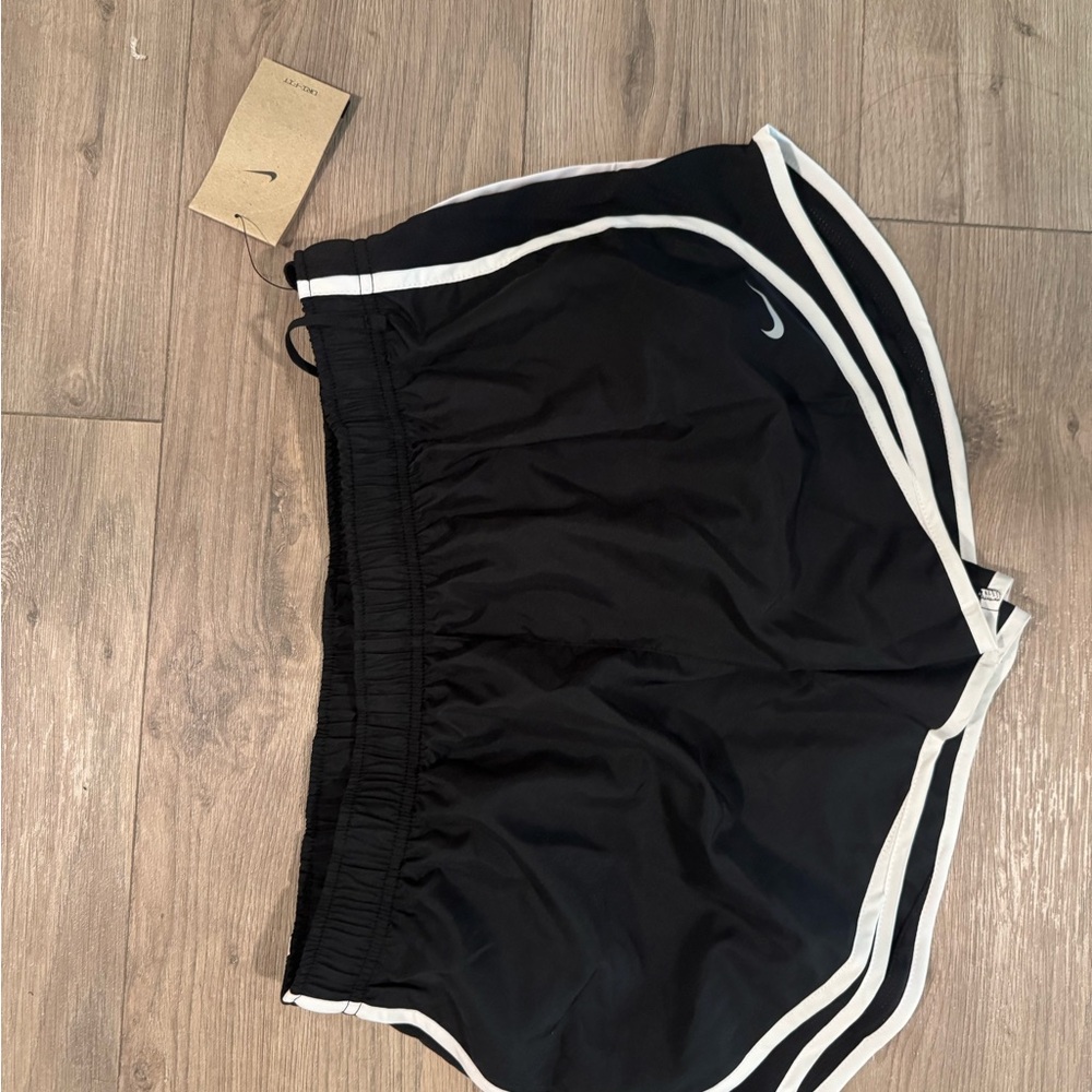 Nike Black and White Athletic Shorts with Classic Design